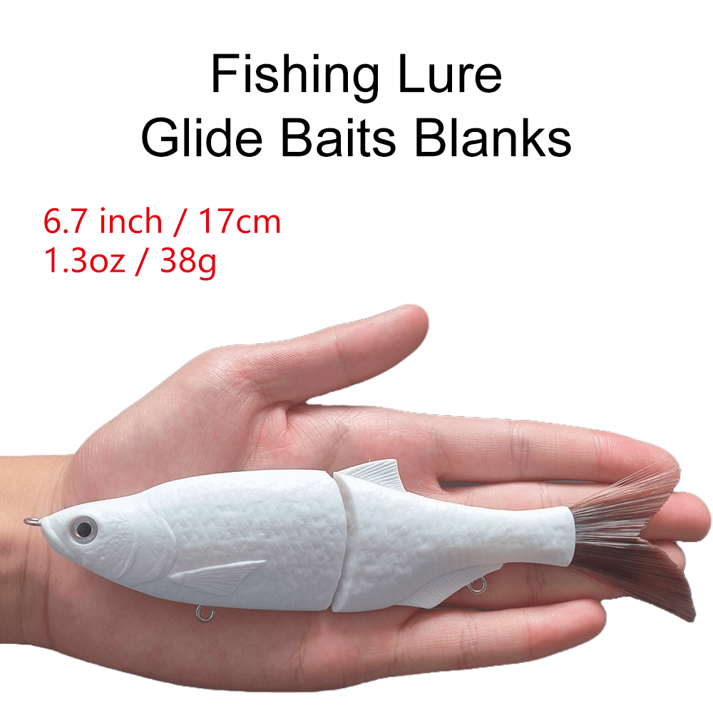 [5 PCS]6'' Shad Glide Bait Blanks With Hair Tail BL-093