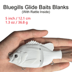 [5 PCS] 5'' Bluegills Glide Bait Blanks BL-092