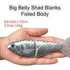 [5 PCS][Foiled] 7'' 2-section Shad Glide Bait Blanks (Foiled) BL-095-A