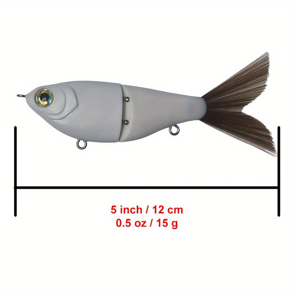 [10 PCS]5'' 2-section Wee Shad Glide Bait Blanks - Smooth Body BL-090