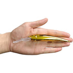 [10 PCS] [Gold Plated] Bandit Walleye Deep KO Unpainted Minnow Blanks BL-163-G