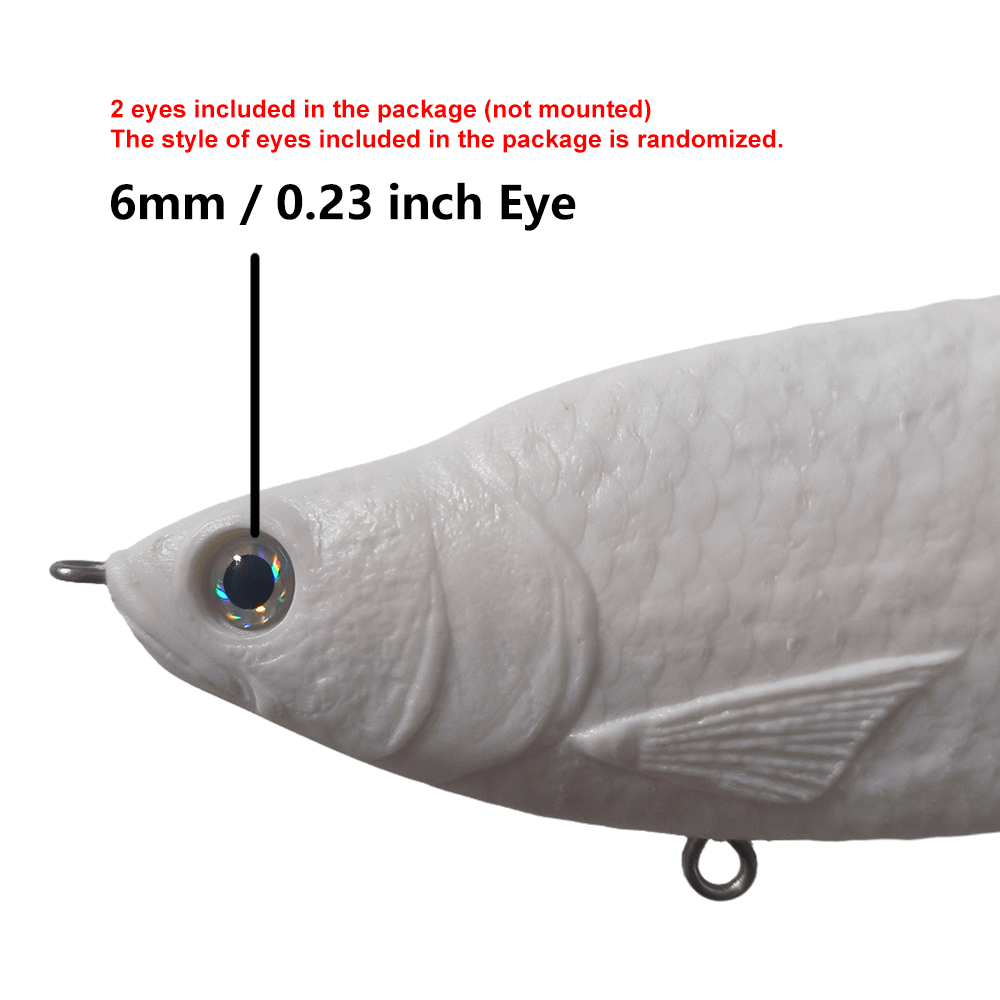 [5 PCS]6'' Shad Glide Bait Blanks With Hair Tail BL-093