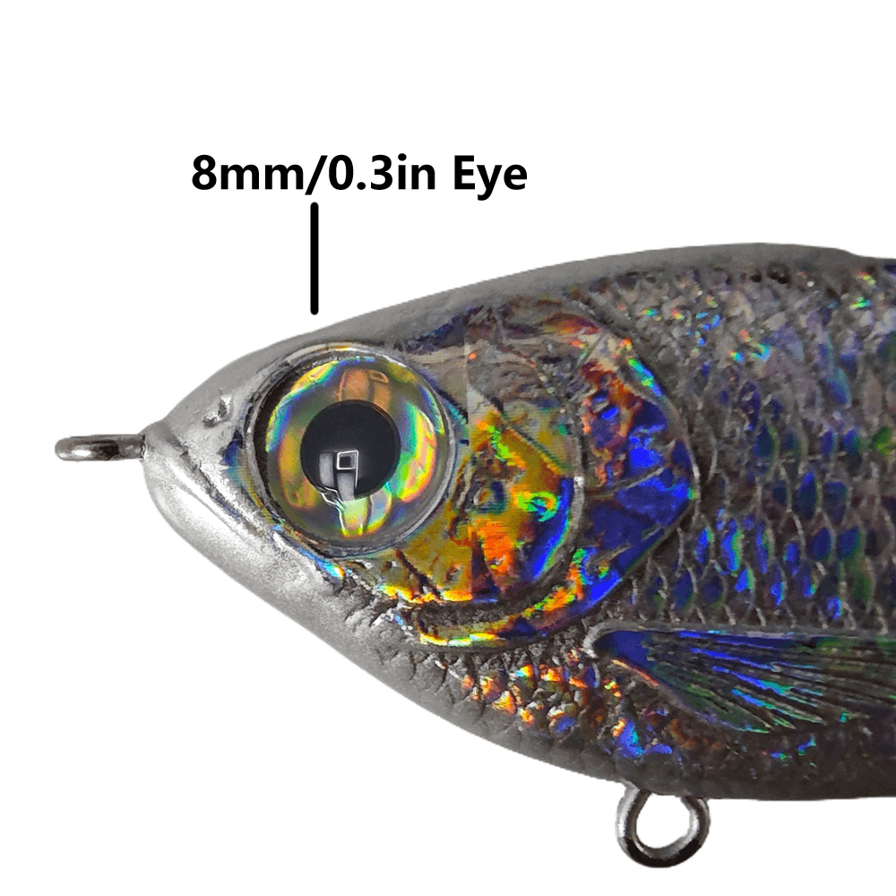 [10 PCS] [Foiled] 5'' Shad Glide Foiled Glide Bait Blanks - Rough Scale Body BL-091-A