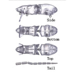 [20 PCS]14g/8cm Rat 1-jointed Lure Blanks BL-108