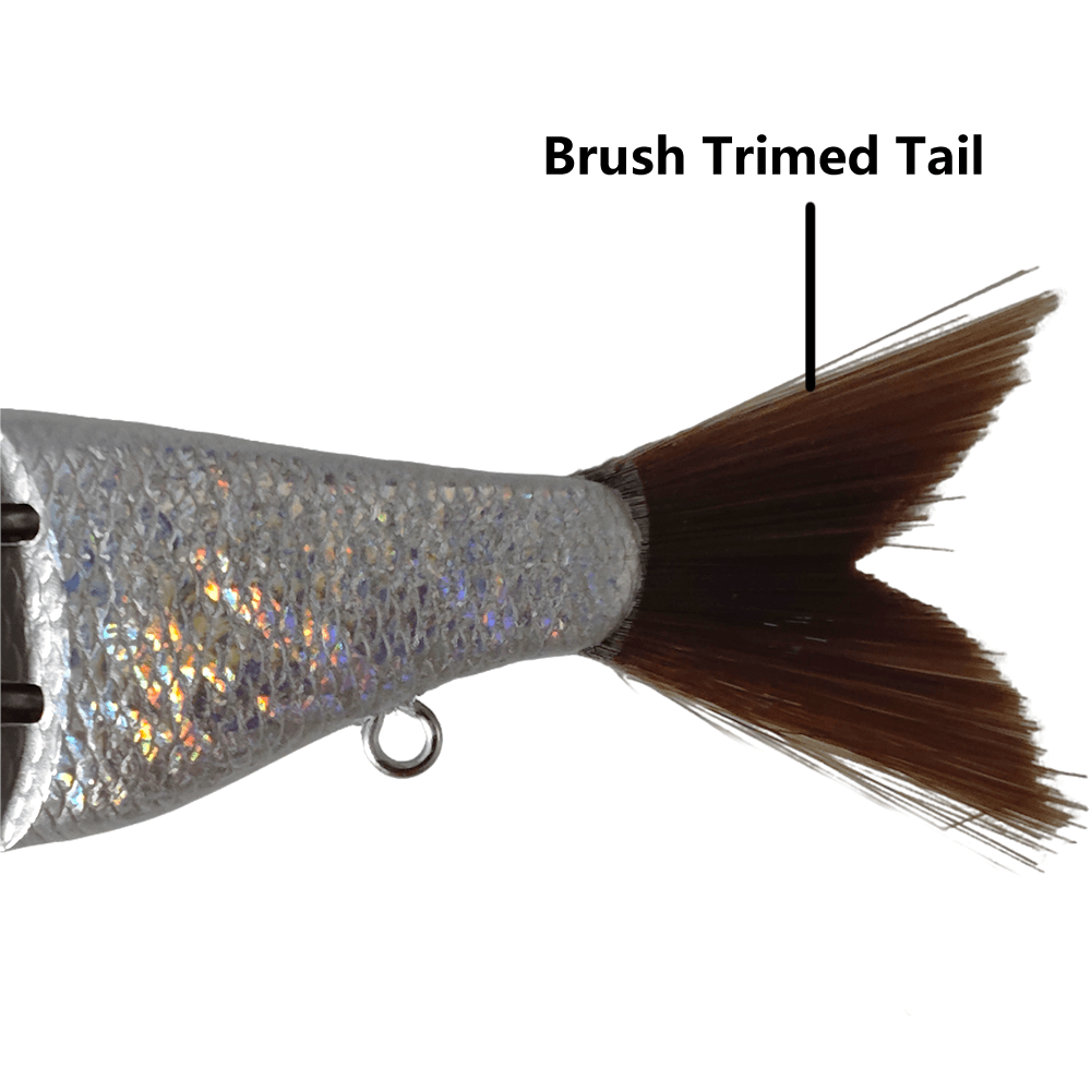 [10 PCS] [Foiled] 5'' Shad Glide Foiled Glide Bait Blanks - Rough Scale Body BL-091-A