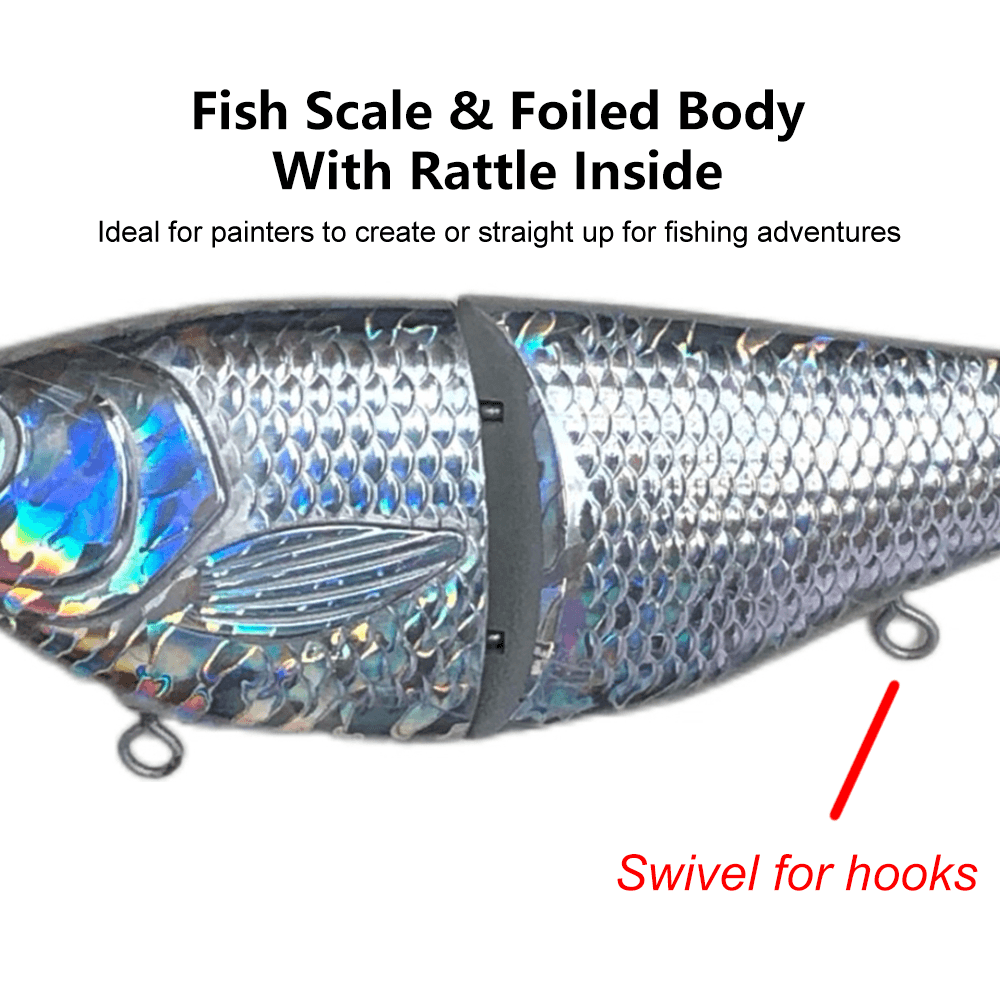 [5 PCS][Foiled] 7'' 2-section Shad Glide Bait Blanks (Foiled) BL-095-A