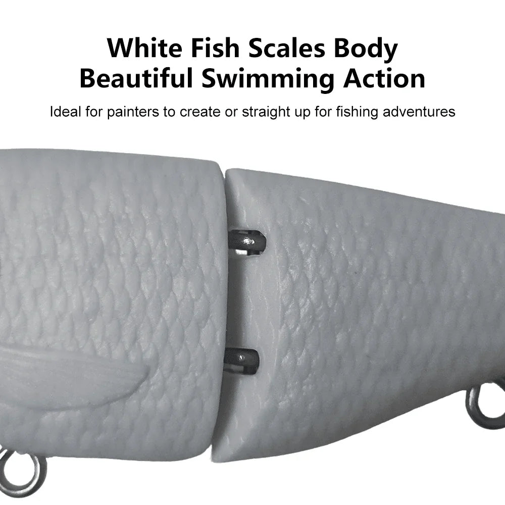 [10PCS] 5'' 2-section Wee Shad Glide Bait Blanks - Rough Carved Scale Body BL-091