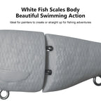 [10PCS] 5'' 2-section Wee Shad Glide Bait Blanks - Rough Carved Scale Body BL-091