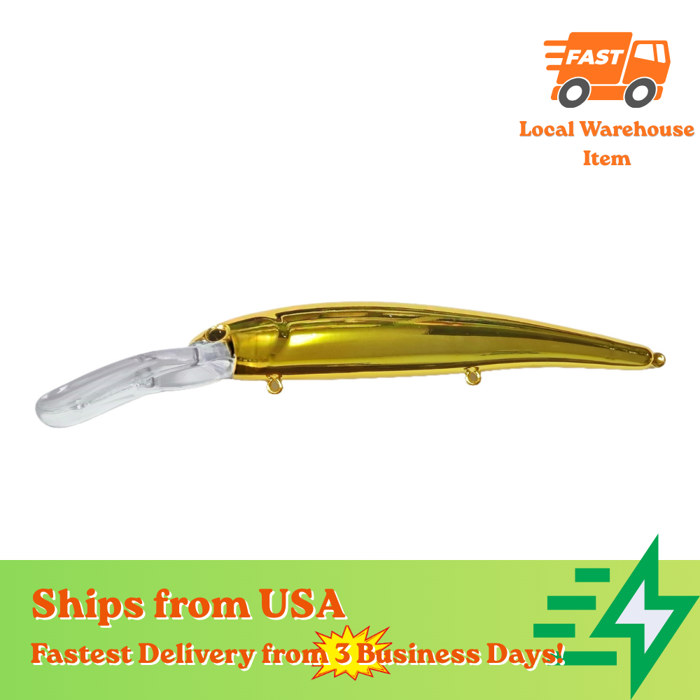 10 PCS] [Gold Plated] Bandit Walleye Deep KO Unpainted Minnow Blanks – PeekiiLure-Speed