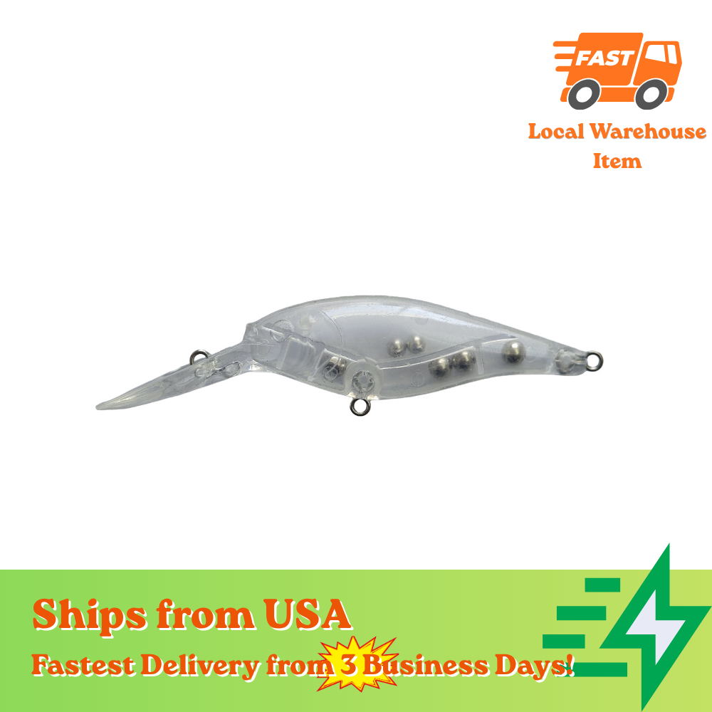 [20 PCS]8cm/5g Berkely Flicker Shad 6 KO Blanks Clear BL-228