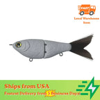 [10PCS] 5'' 2-section Wee Shad Glide Bait Blanks - Rough Carved Scale Body BL-091