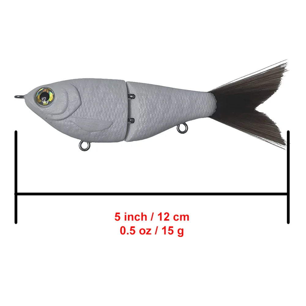 10PCS] 5'' 2-section Wee Shad Glide Bait Blanks